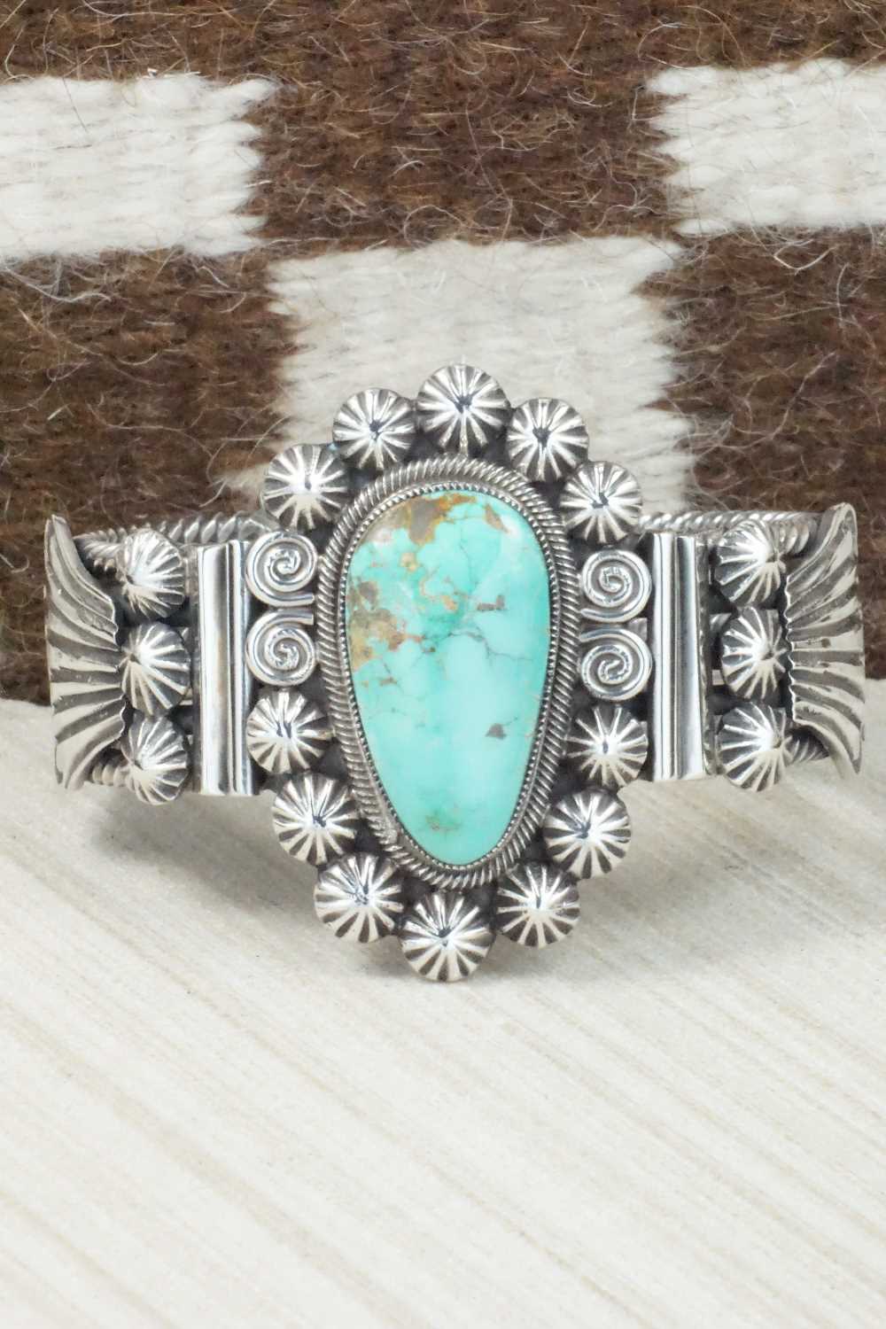 Turquoise & Sterling Silver Bracelet - Leon Martinez