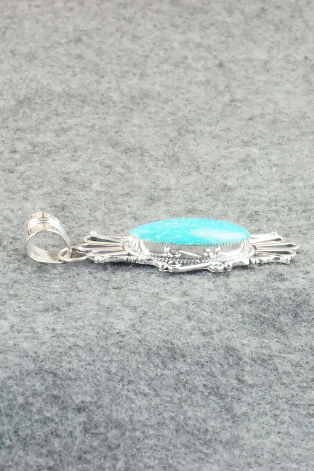 Turquoise & Sterling Silver Pendant - Sheena Jack