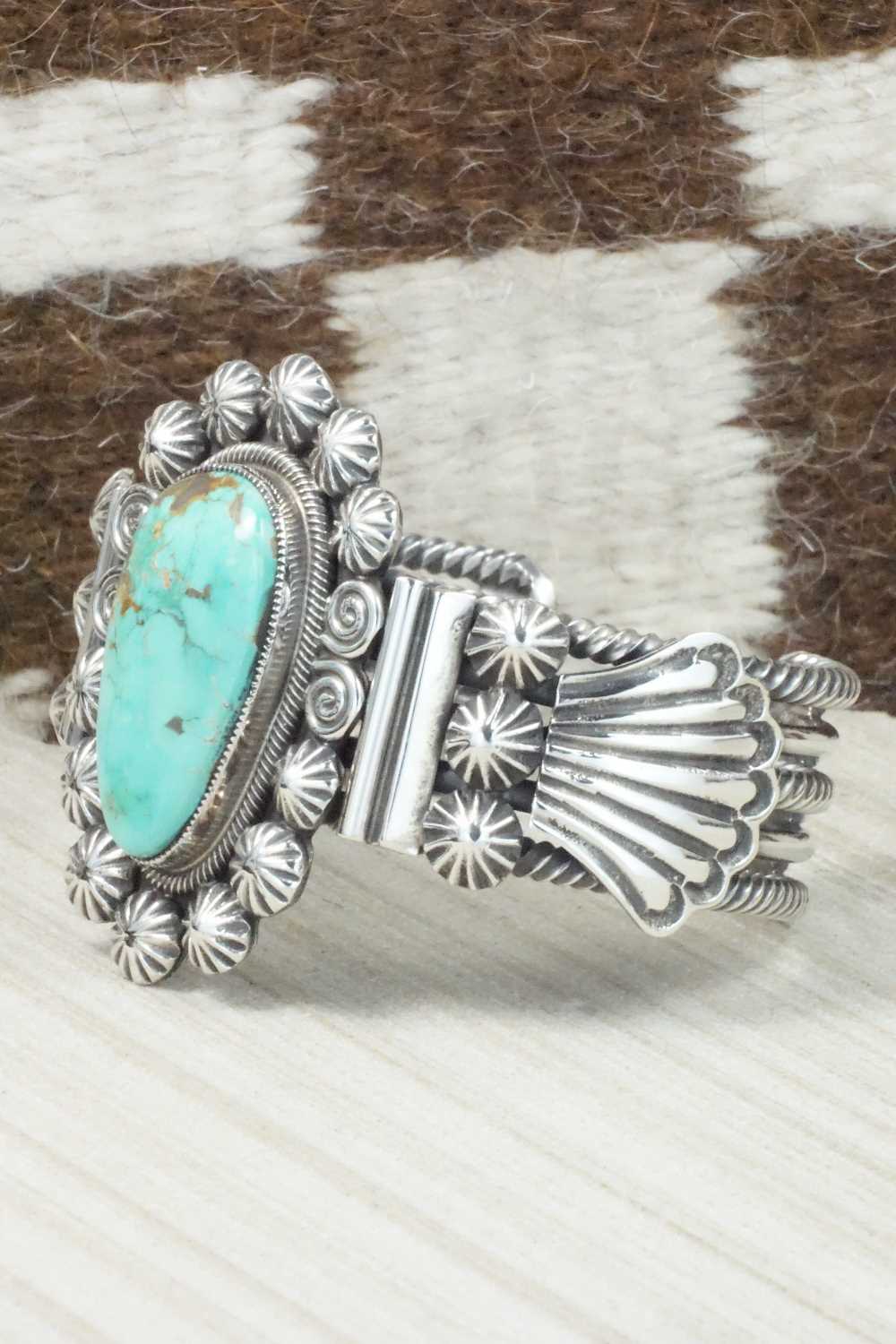Turquoise & Sterling Silver Bracelet - Leon Martinez