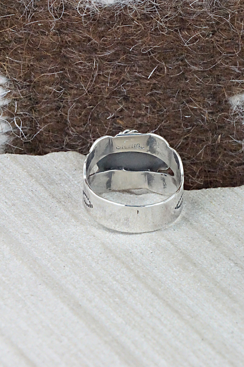 Turquoise and Sterling Silver Ring - Jan Mariano - Size 6.5