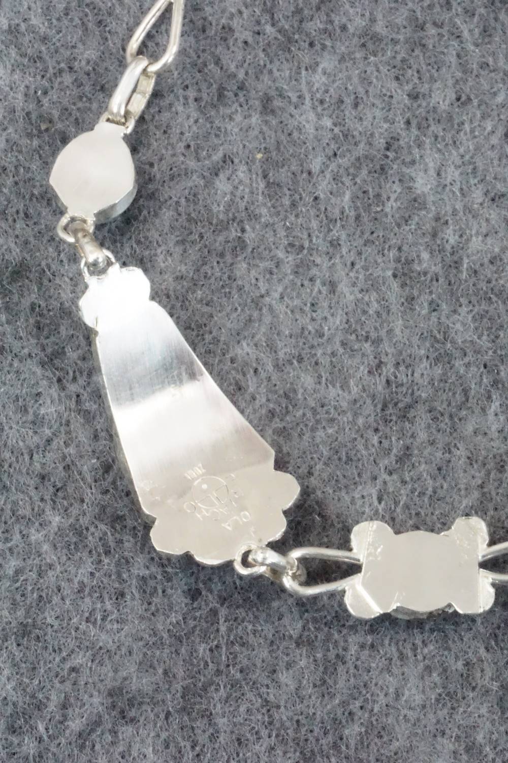 Multi Stone & Sterling Silver Inlay Link Bracelet - Ola Eriacho