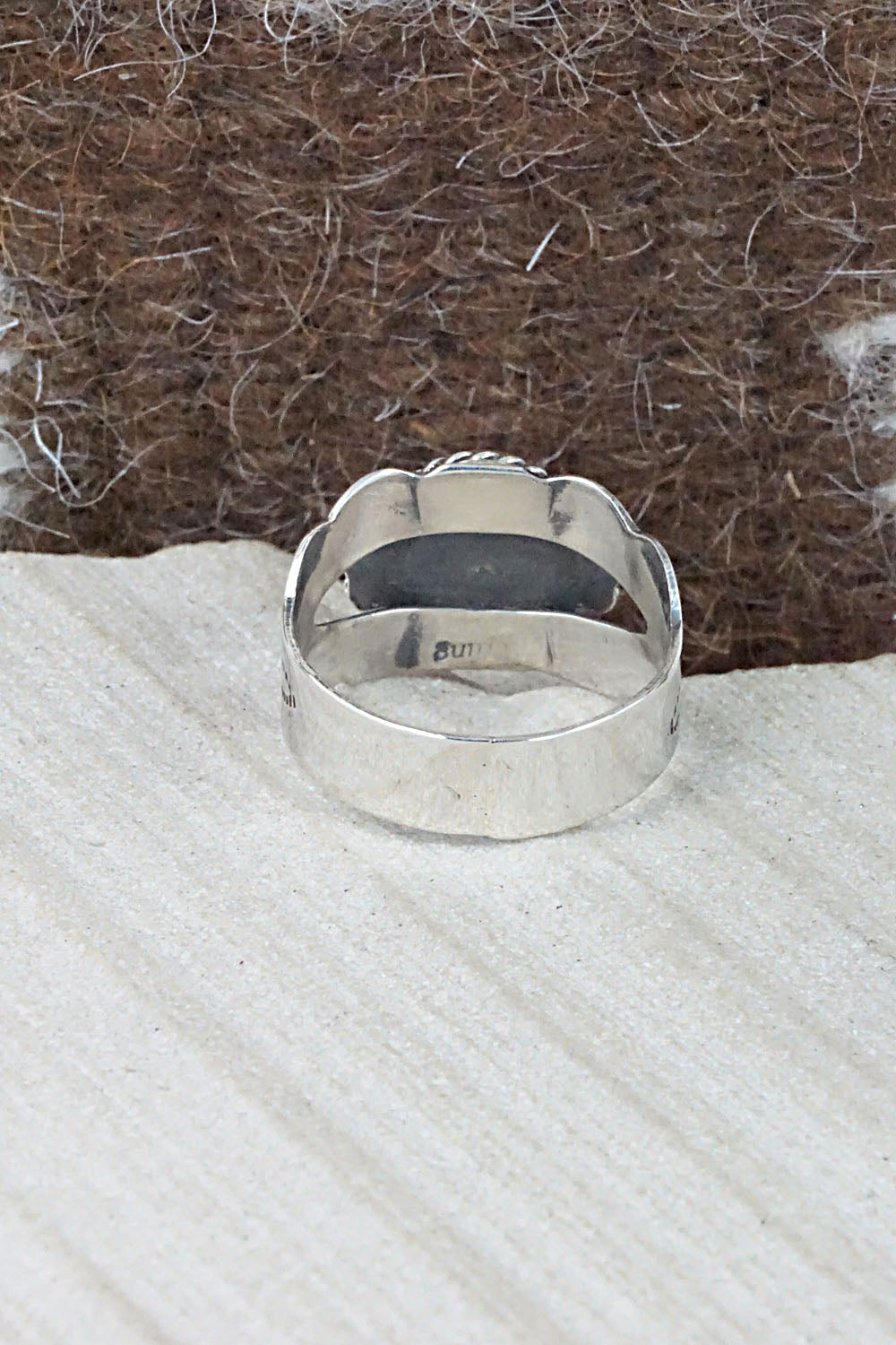 Turquoise and Sterling Silver Ring - Jan Mariano - Size 8