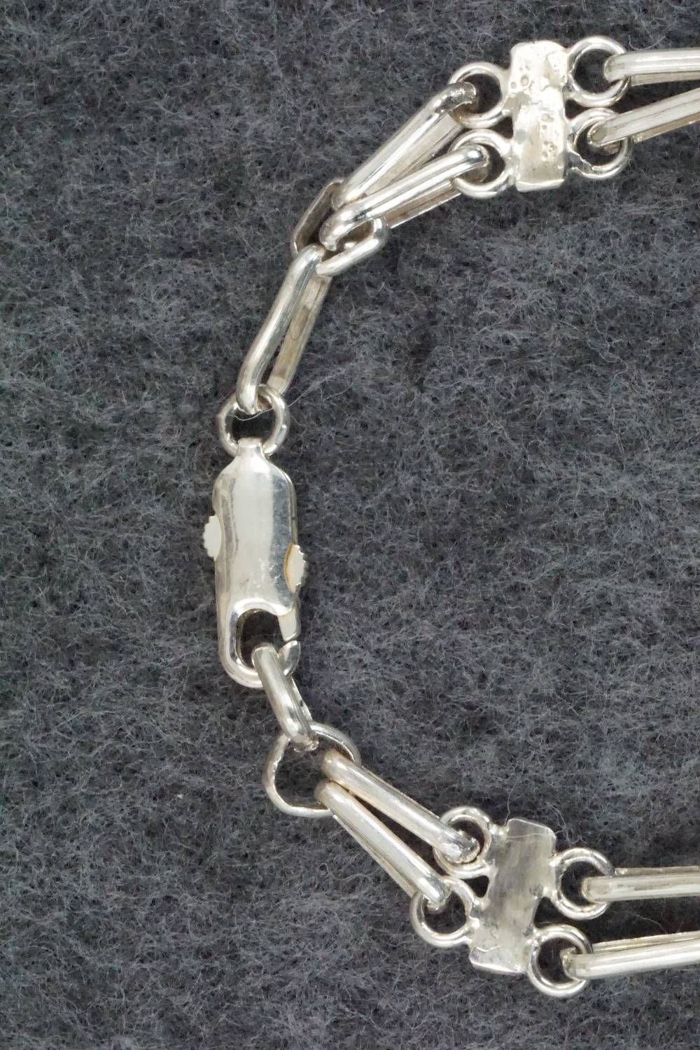 Multi Stone & Sterling Silver Inlay Link Bracelet - Ola Eriacho
