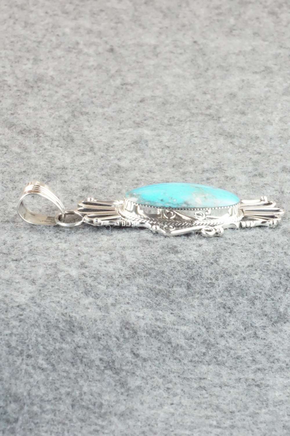 Turquoise & Sterling Silver Pendant - Sheena Jack