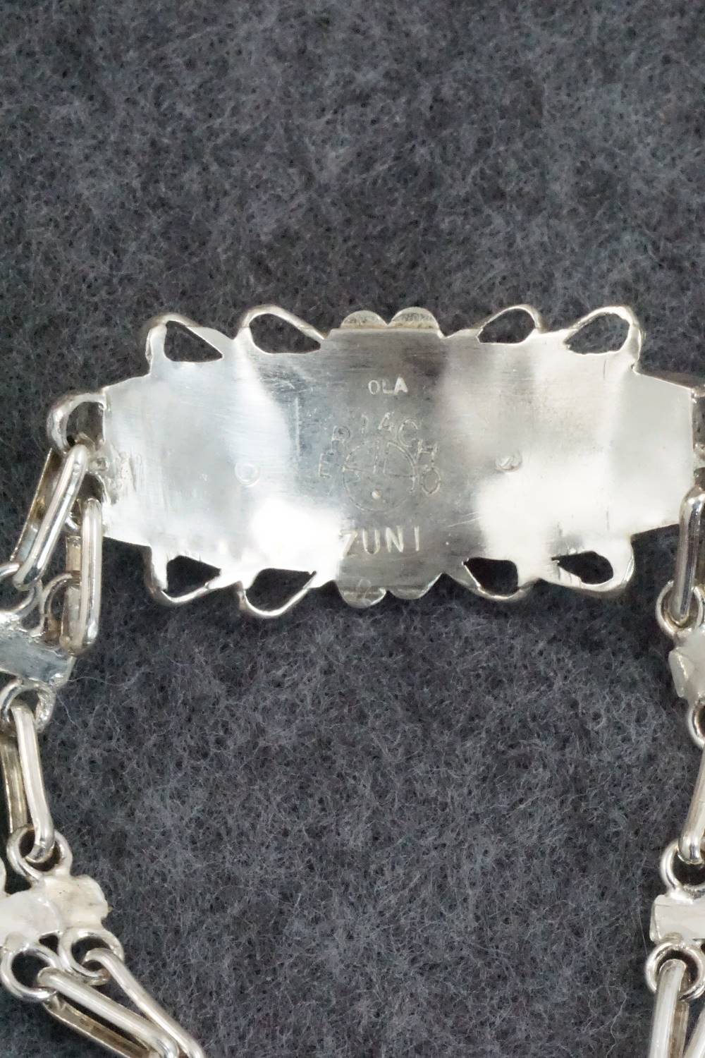 Multi Stone & Sterling Silver Inlay Link Bracelet - Ola Eriacho