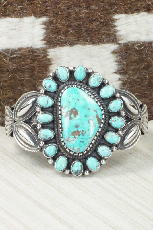 Turquoise & Sterling Silver Bracelet - Leon Martinez