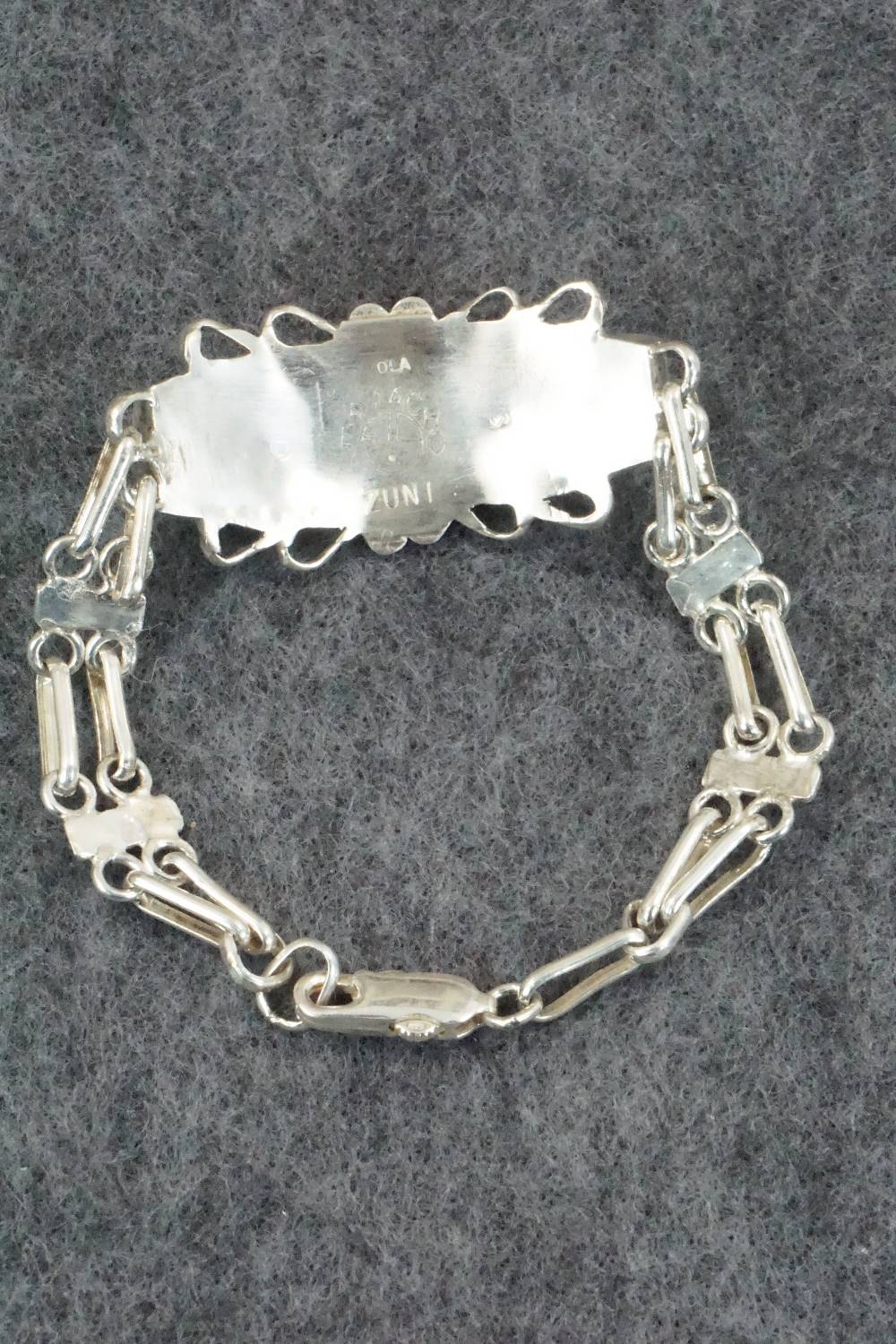 Multi Stone & Sterling Silver Inlay Link Bracelet - Ola Eriacho