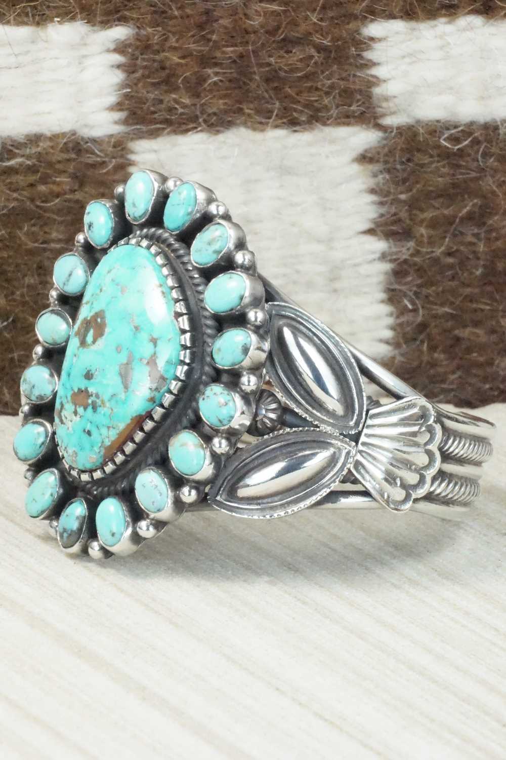 Turquoise & Sterling Silver Bracelet - Leon Martinez