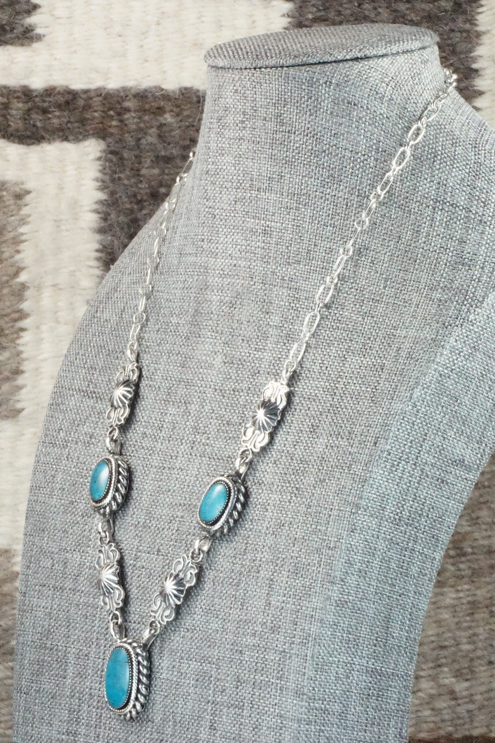 Turquoise & Sterling Silver Necklace - Gilbert Smith