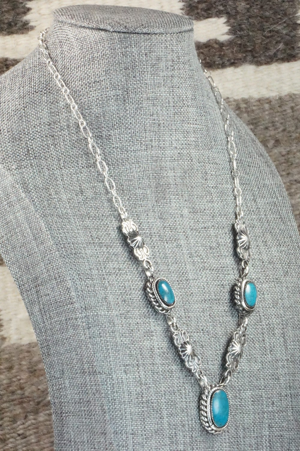 Turquoise & Sterling Silver Necklace - Gilbert Smith