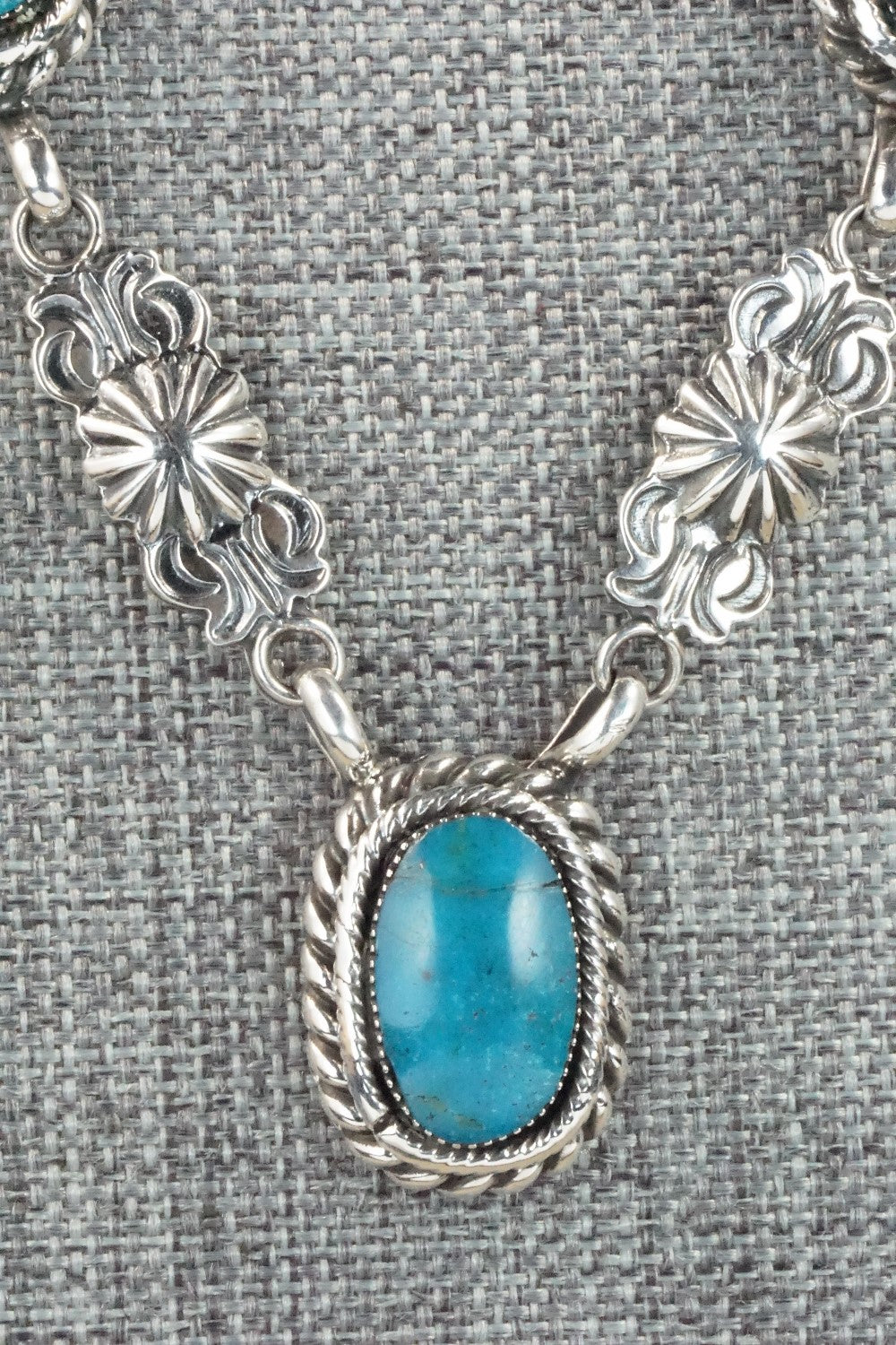 Turquoise & Sterling Silver Necklace - Gilbert Smith