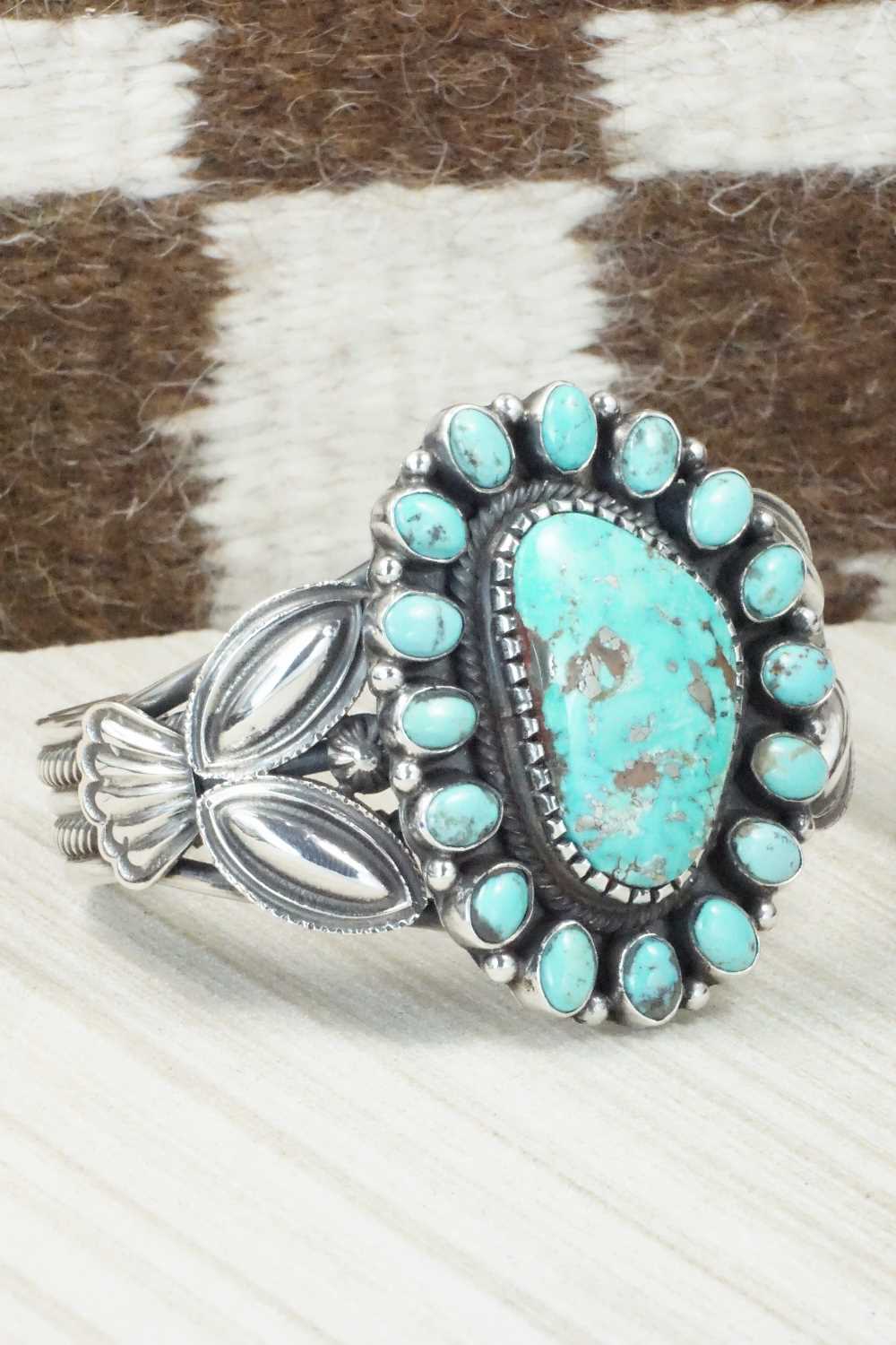 Turquoise & Sterling Silver Bracelet - Leon Martinez