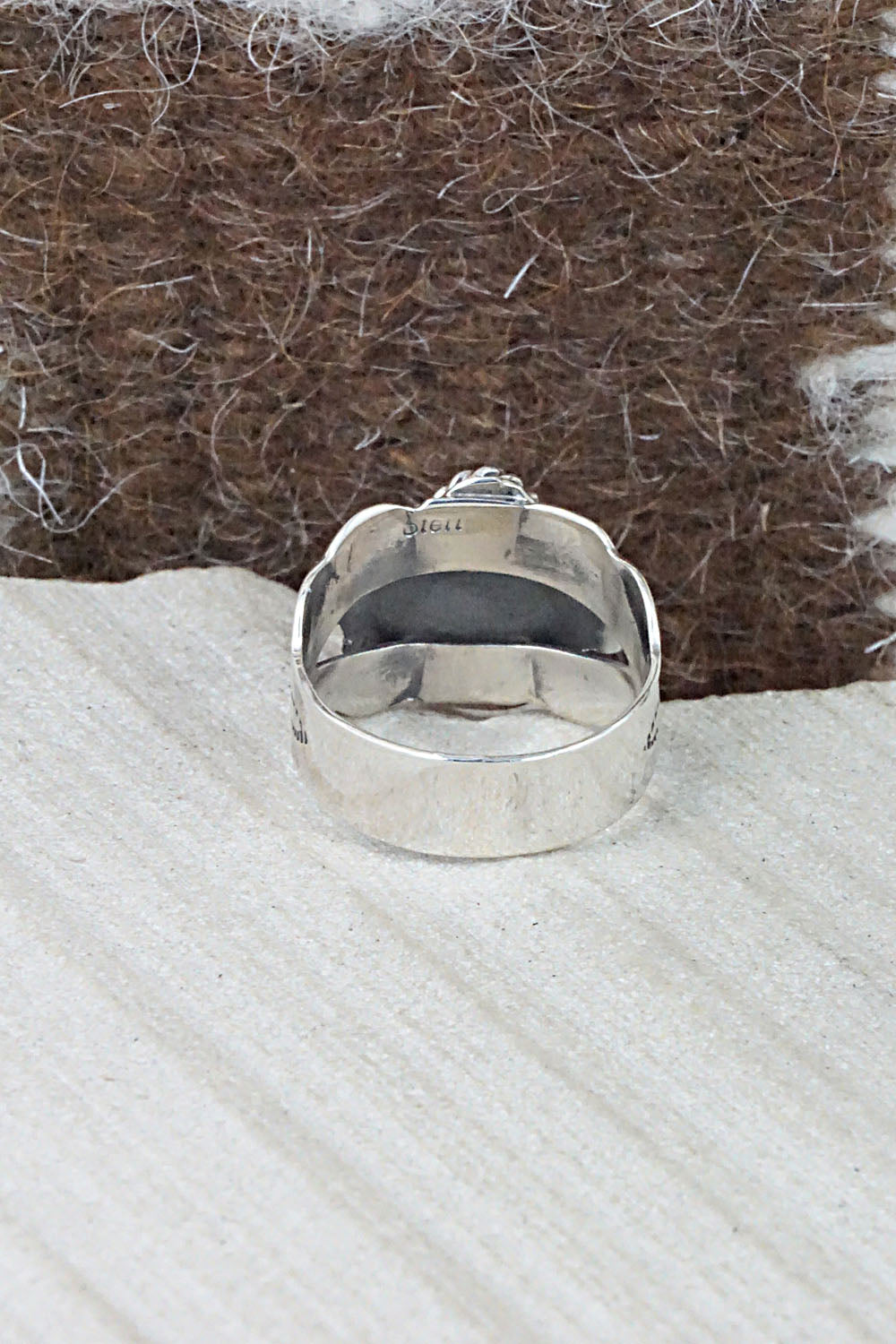 Turquoise and Sterling Silver Ring - Jan Mariano - Size 6.75