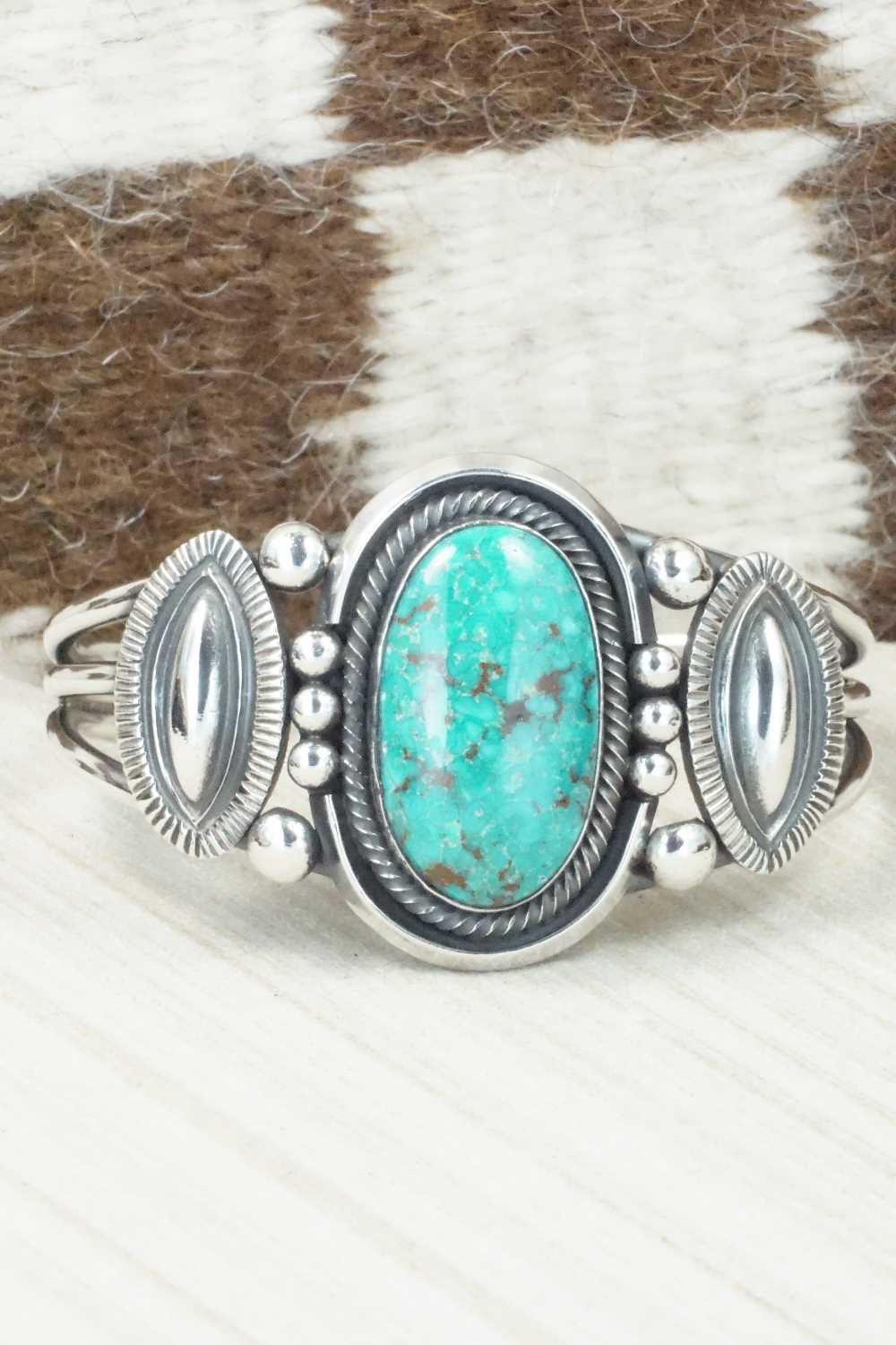 Turquoise & Sterling Silver Bracelet - Leon Martinez