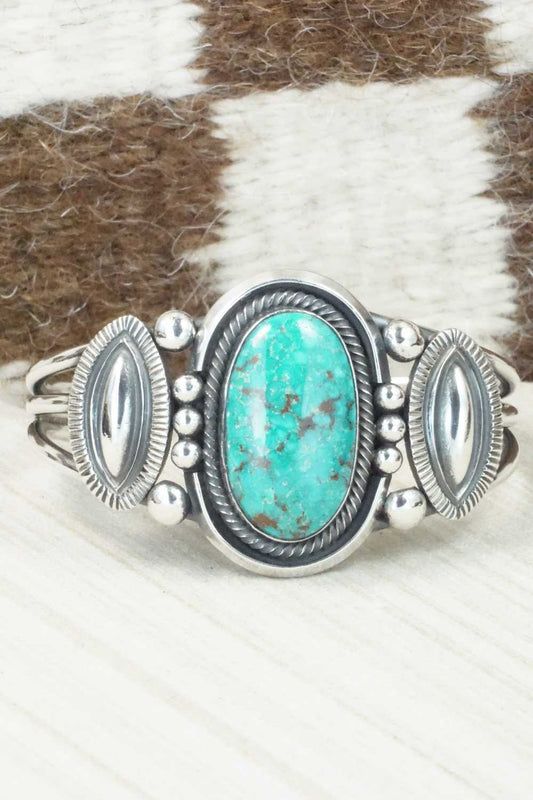Turquoise & Sterling Silver Bracelet - Leon Martinez