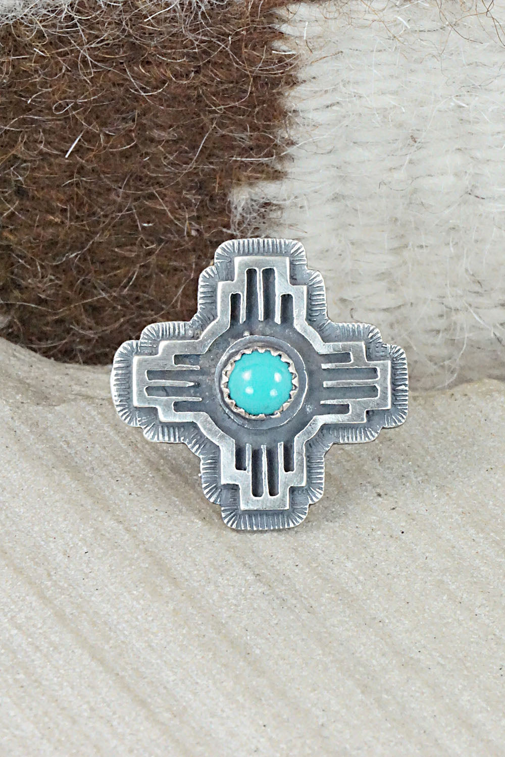 Turquoise & Sterling Silver Ring - Alice Rose Saunders - Size 5.5
