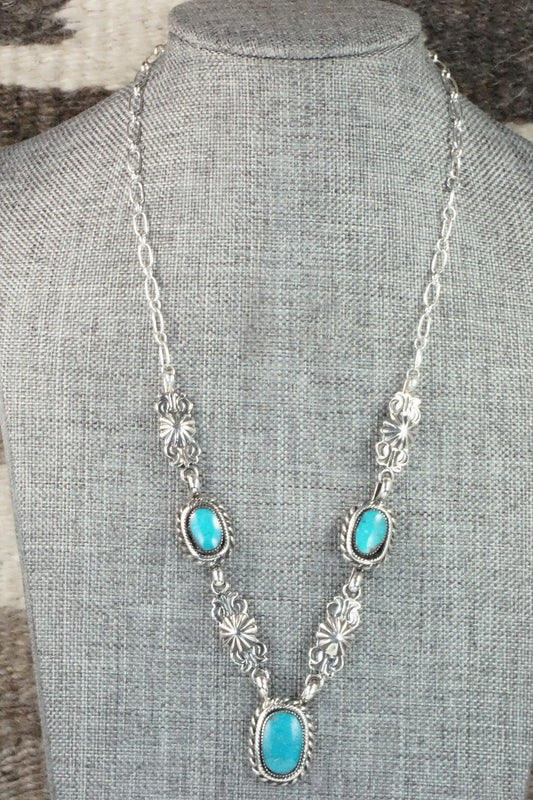 Turquoise & Sterling Silver Necklace - Gilbert Smith