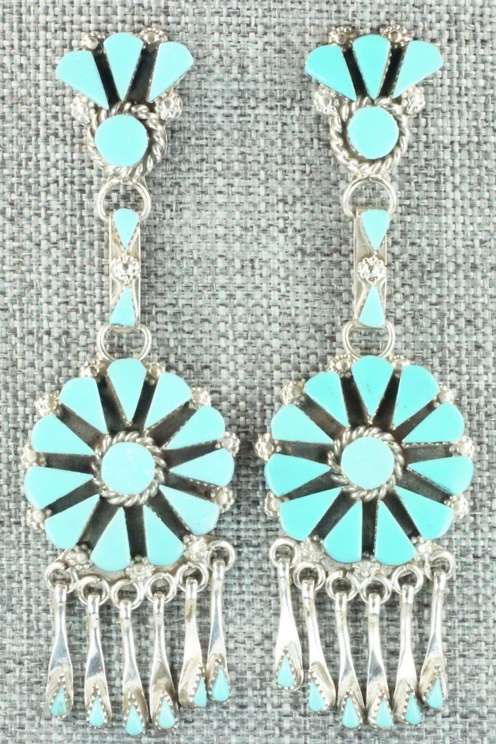 Turquoise & Sterling Silver Earrings - Merlinda Chavez