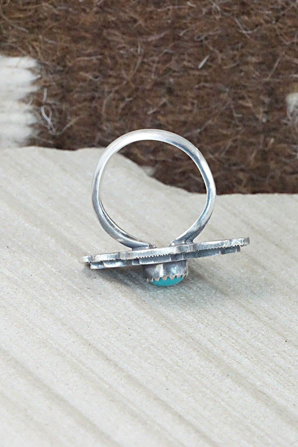 Turquoise & Sterling Silver Ring - Alice Rose Saunders - Size 5.5