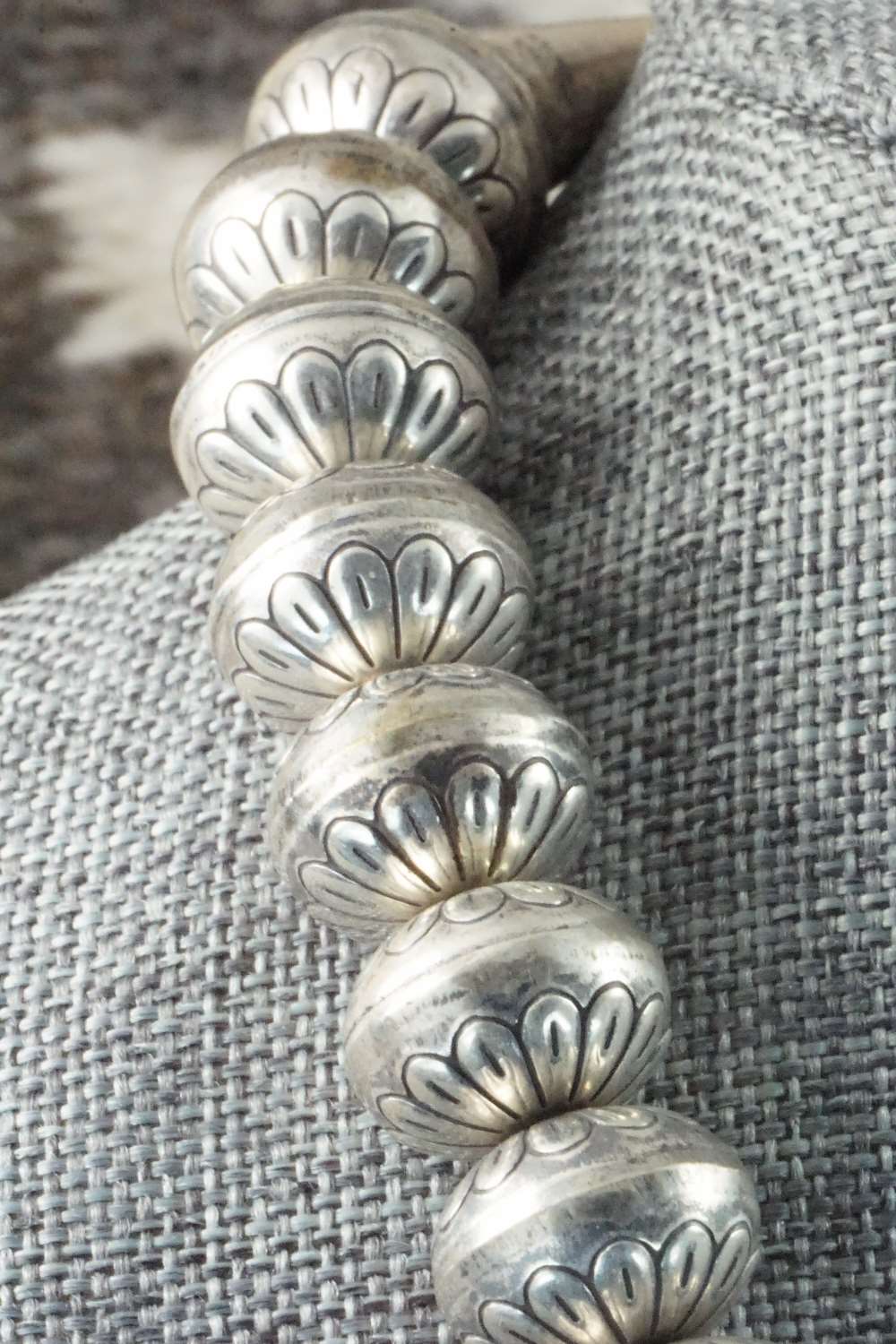 Sterling Silver Navajo Pearl Necklace - Navajo