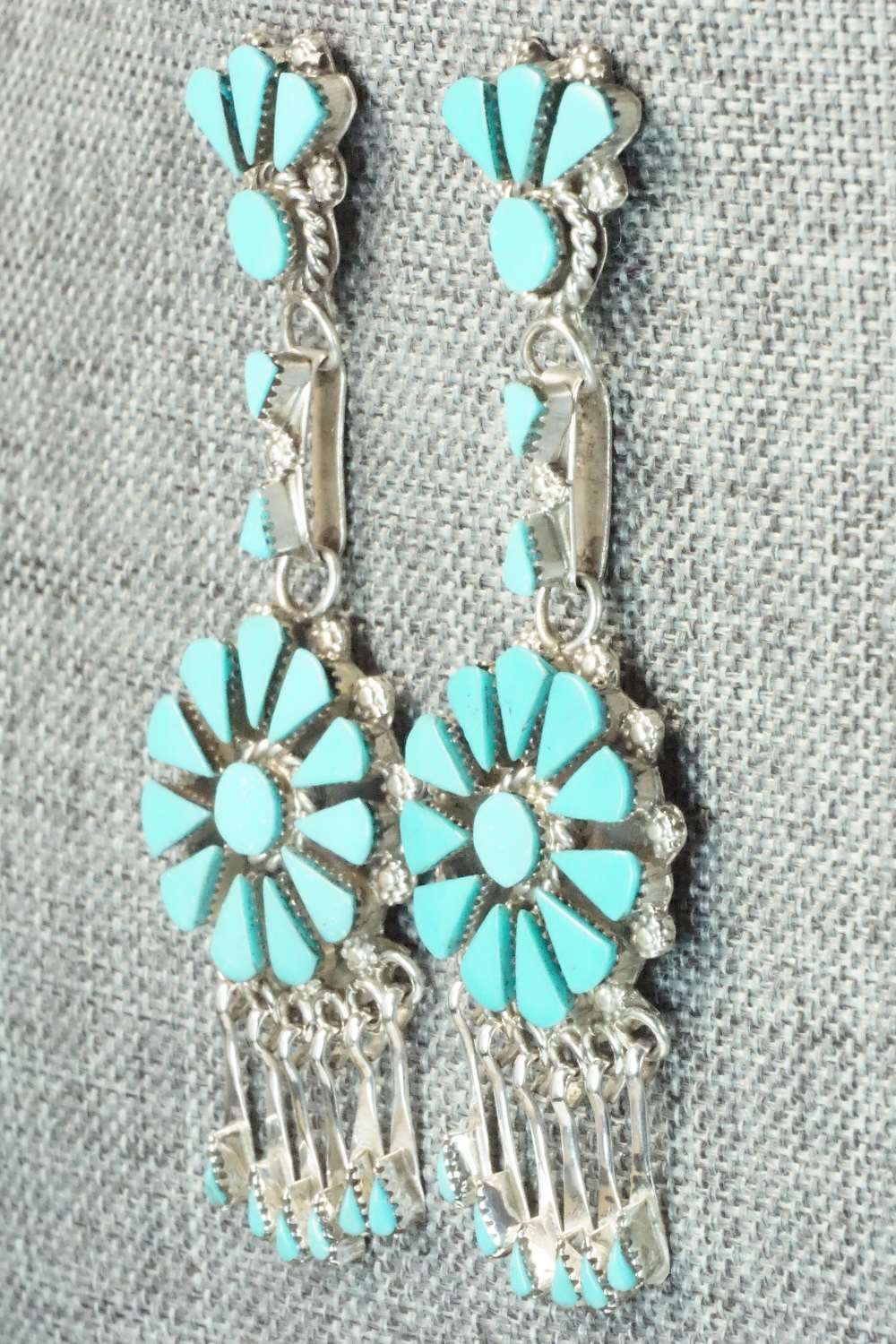 Turquoise & Sterling Silver Earrings - Merlinda Chavez