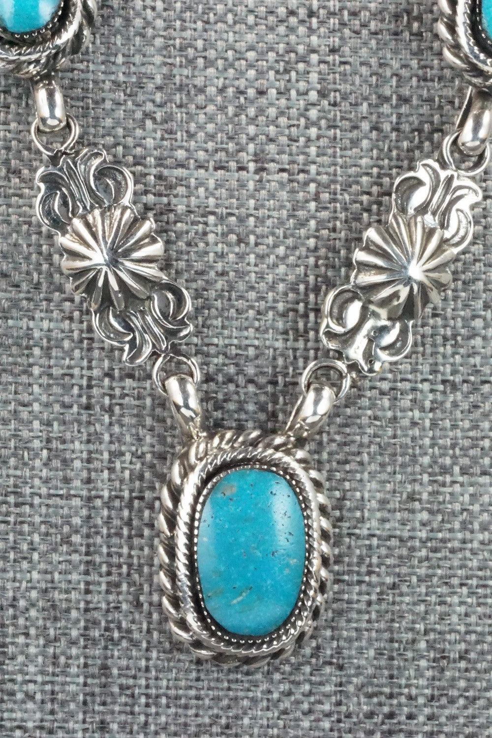Turquoise & Sterling Silver Necklace - Gilbert Smith
