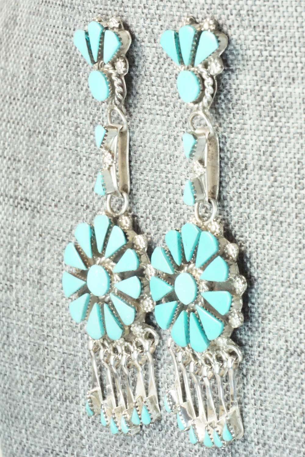 Turquoise & Sterling Silver Earrings - Merlinda Chavez