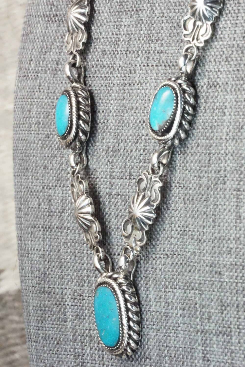 Turquoise & Sterling Silver Necklace - Gilbert Smith