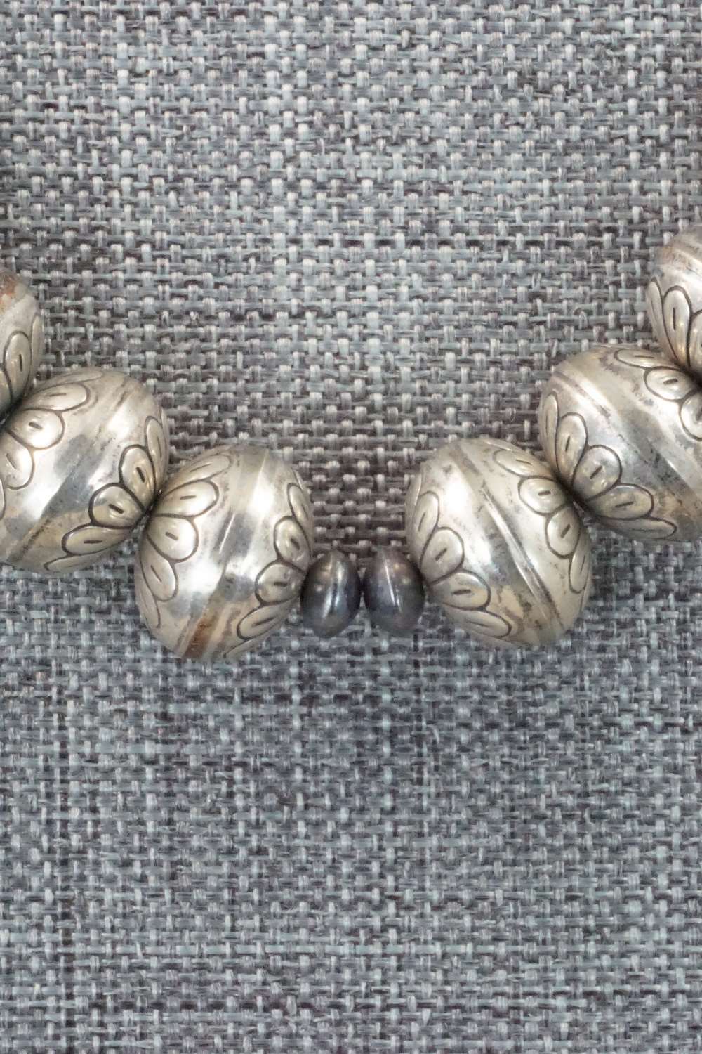Sterling Silver Navajo Pearl Necklace - Navajo