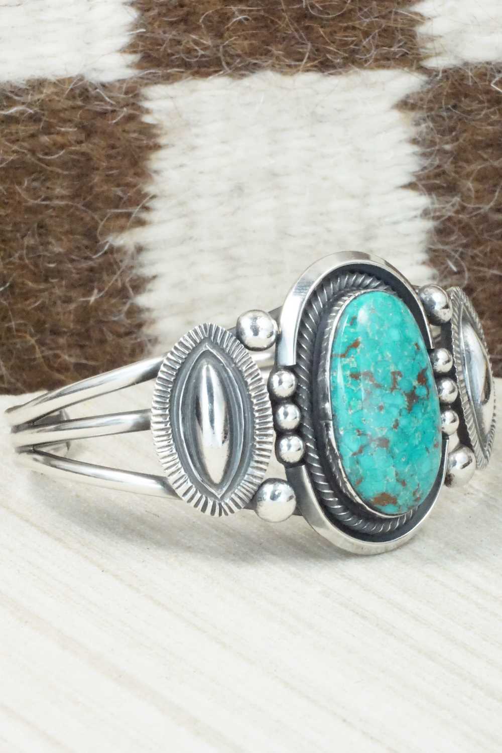 Turquoise & Sterling Silver Bracelet - Leon Martinez