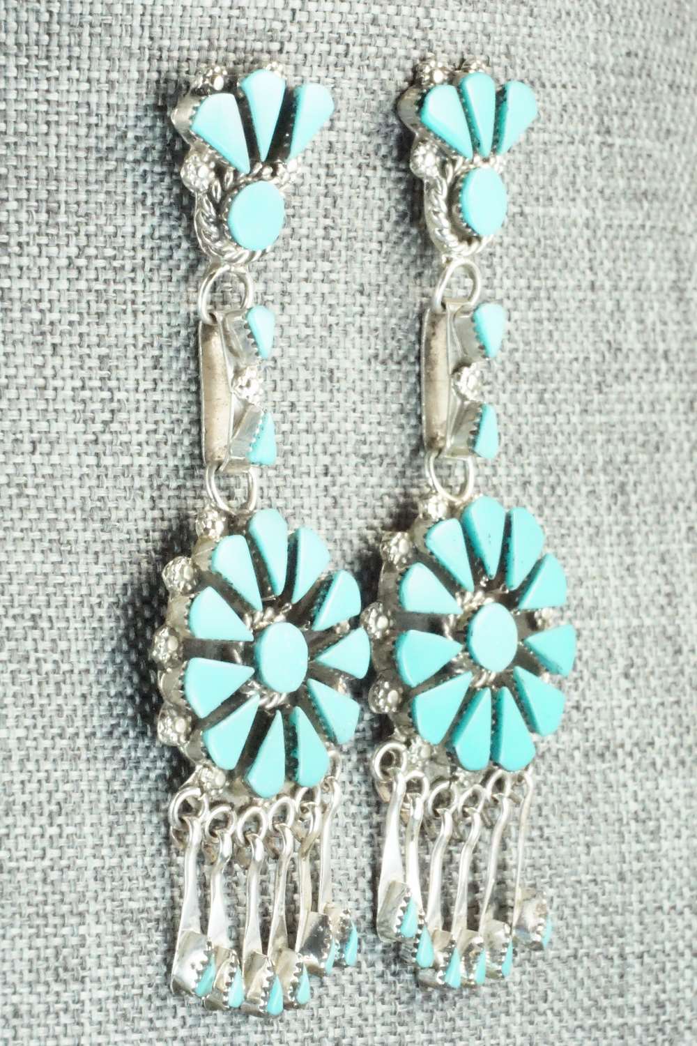 Turquoise & Sterling Silver Earrings - Merlinda Chavez