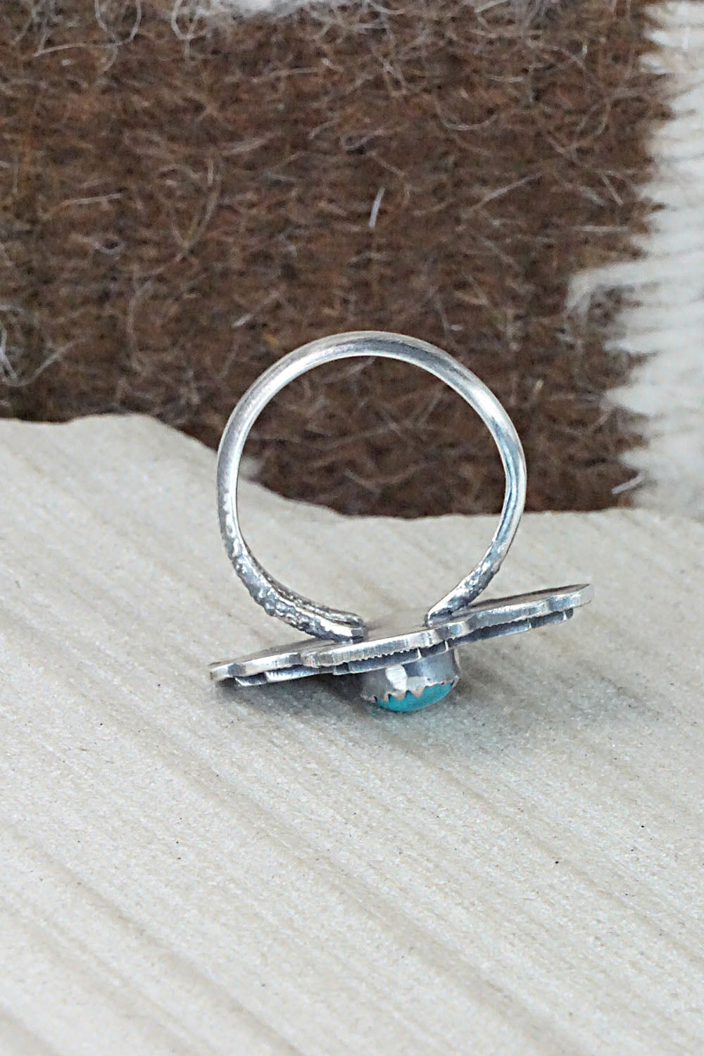 Turquoise & Sterling Silver Ring - Alice Rose Saunders - Size 7