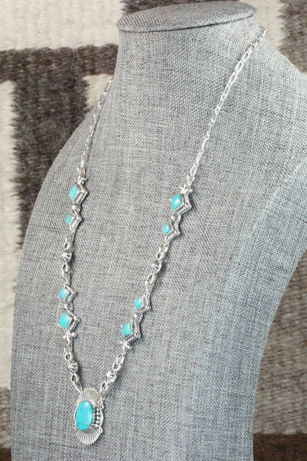 Turquoise & Sterling Silver Necklace - Bobby Platero