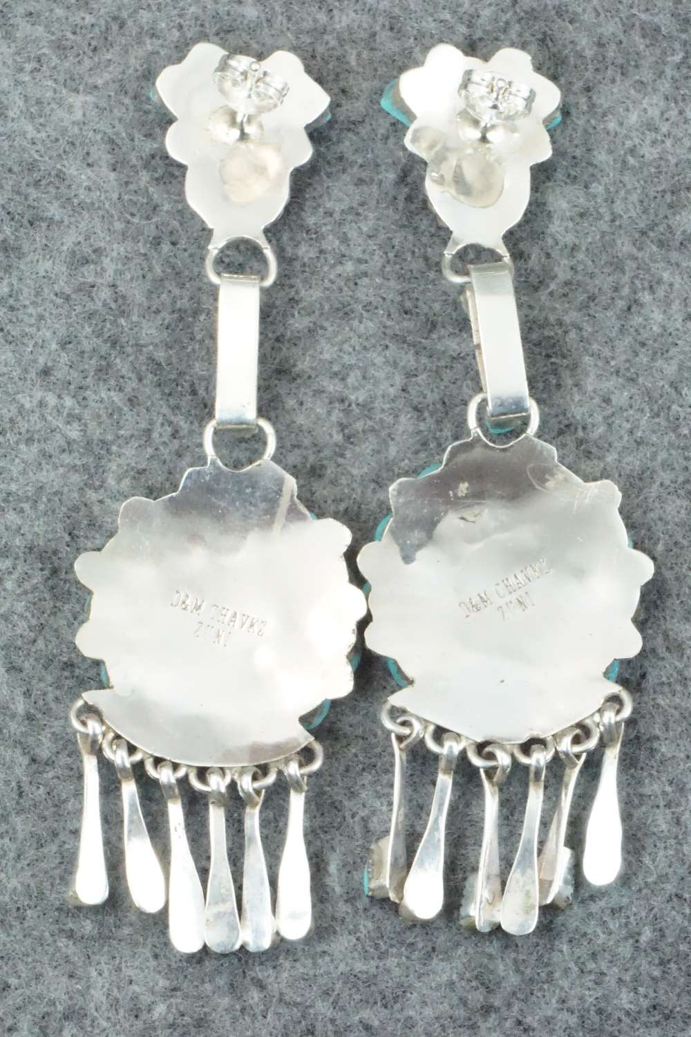 Turquoise & Sterling Silver Earrings - Merlinda Chavez