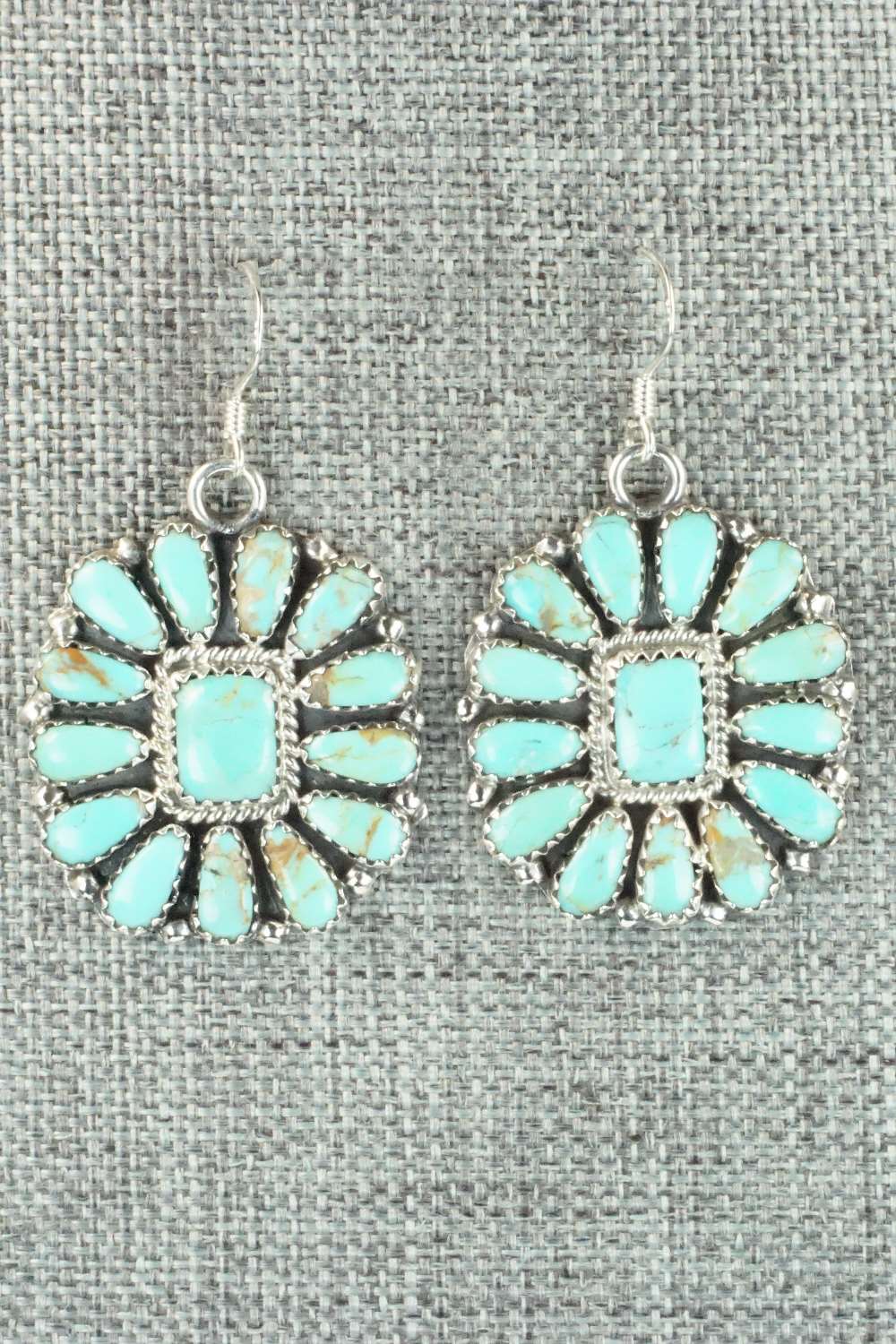 Turquoise & Sterling Silver Earrings - Zeita Begay