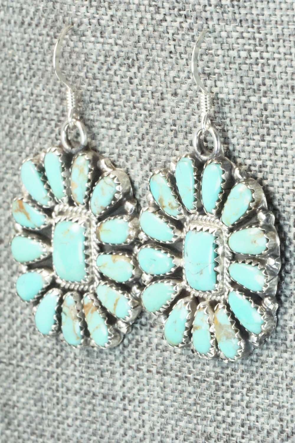 Turquoise & Sterling Silver Earrings - Zeita Begay