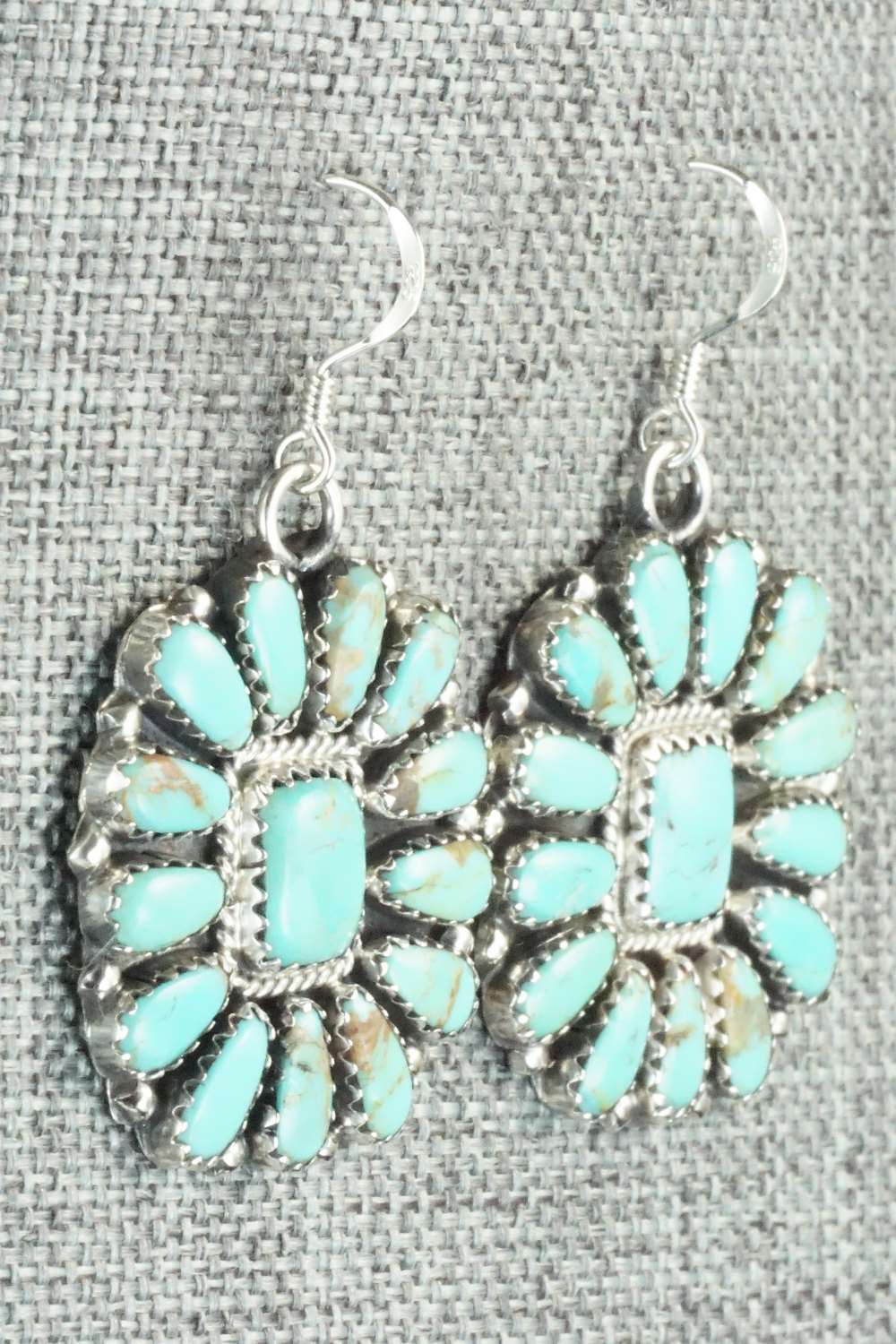 Turquoise & Sterling Silver Earrings - Zeita Begay