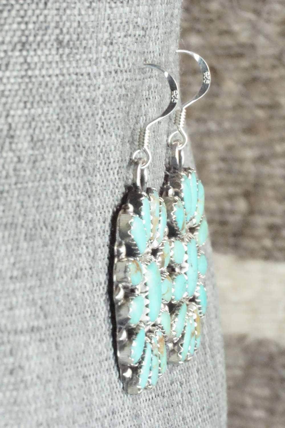 Turquoise & Sterling Silver Earrings - Zeita Begay