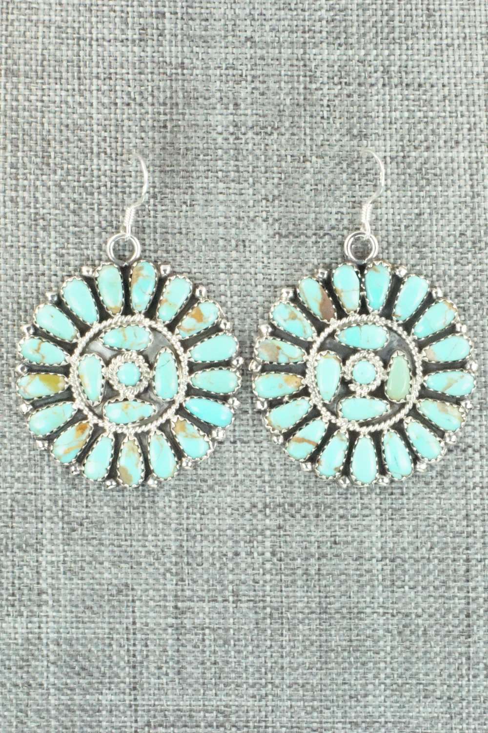 Turquoise & Sterling Silver Earrings - Zeita Begay
