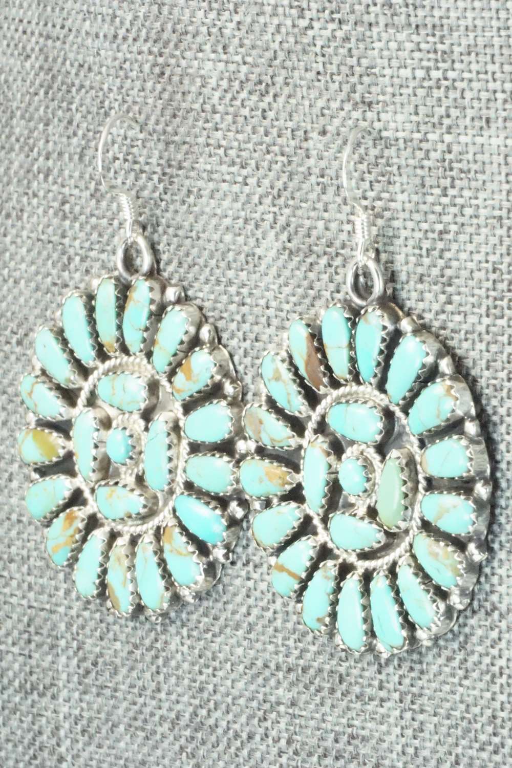 Turquoise & Sterling Silver Earrings - Zeita Begay