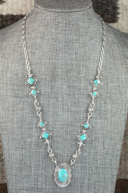Turquoise & Sterling Silver Necklace - Bobby Platero