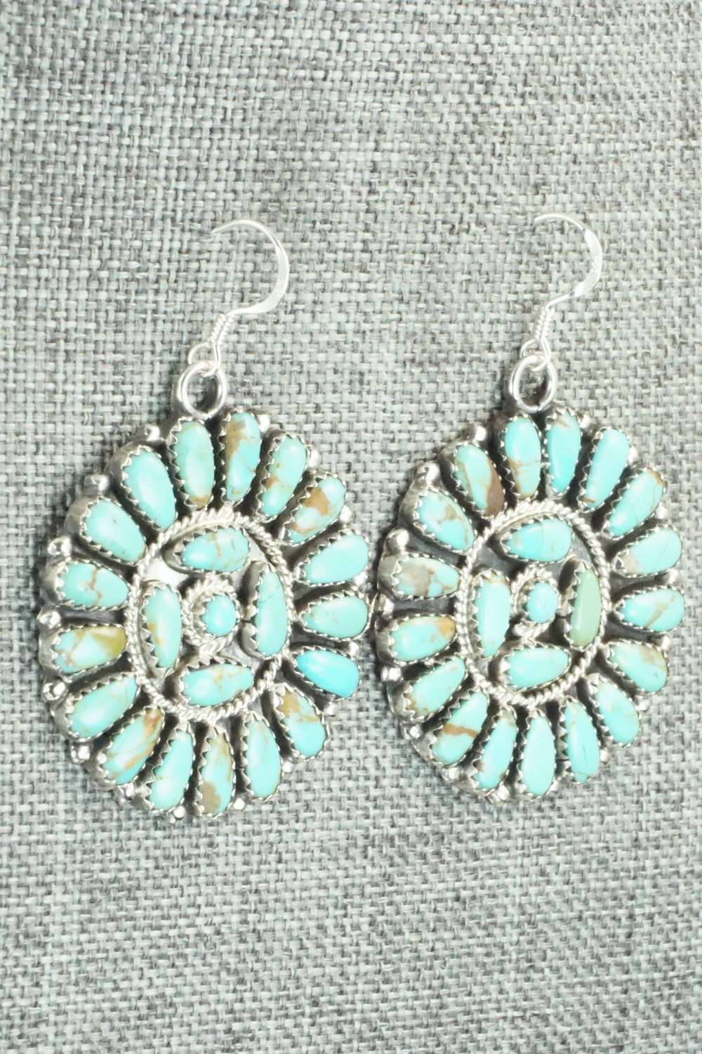 Turquoise & Sterling Silver Earrings - Zeita Begay