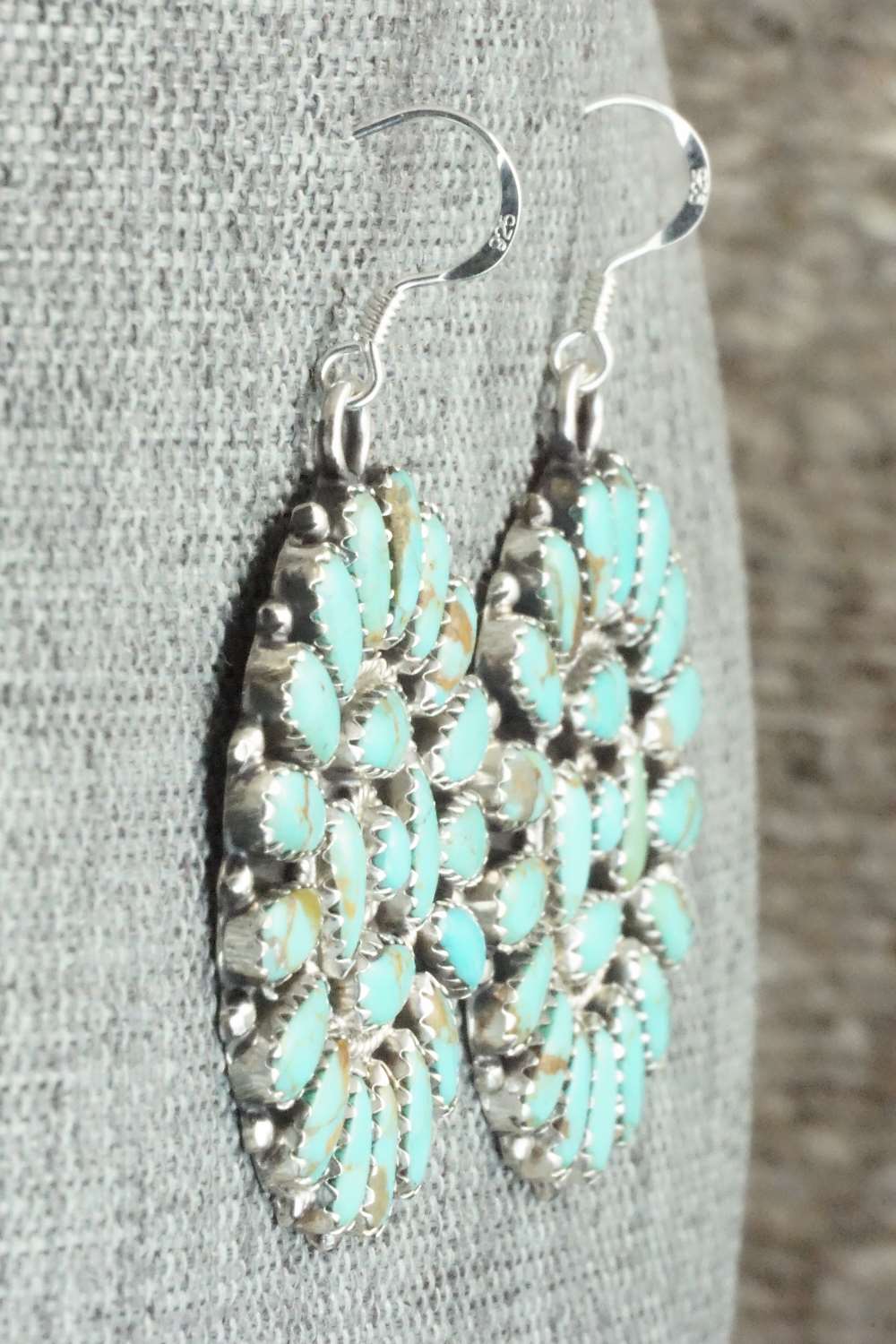 Turquoise & Sterling Silver Earrings - Zeita Begay
