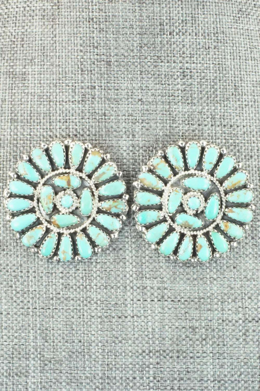 Turquoise & Sterling Silver Earrings - Zeita Begay