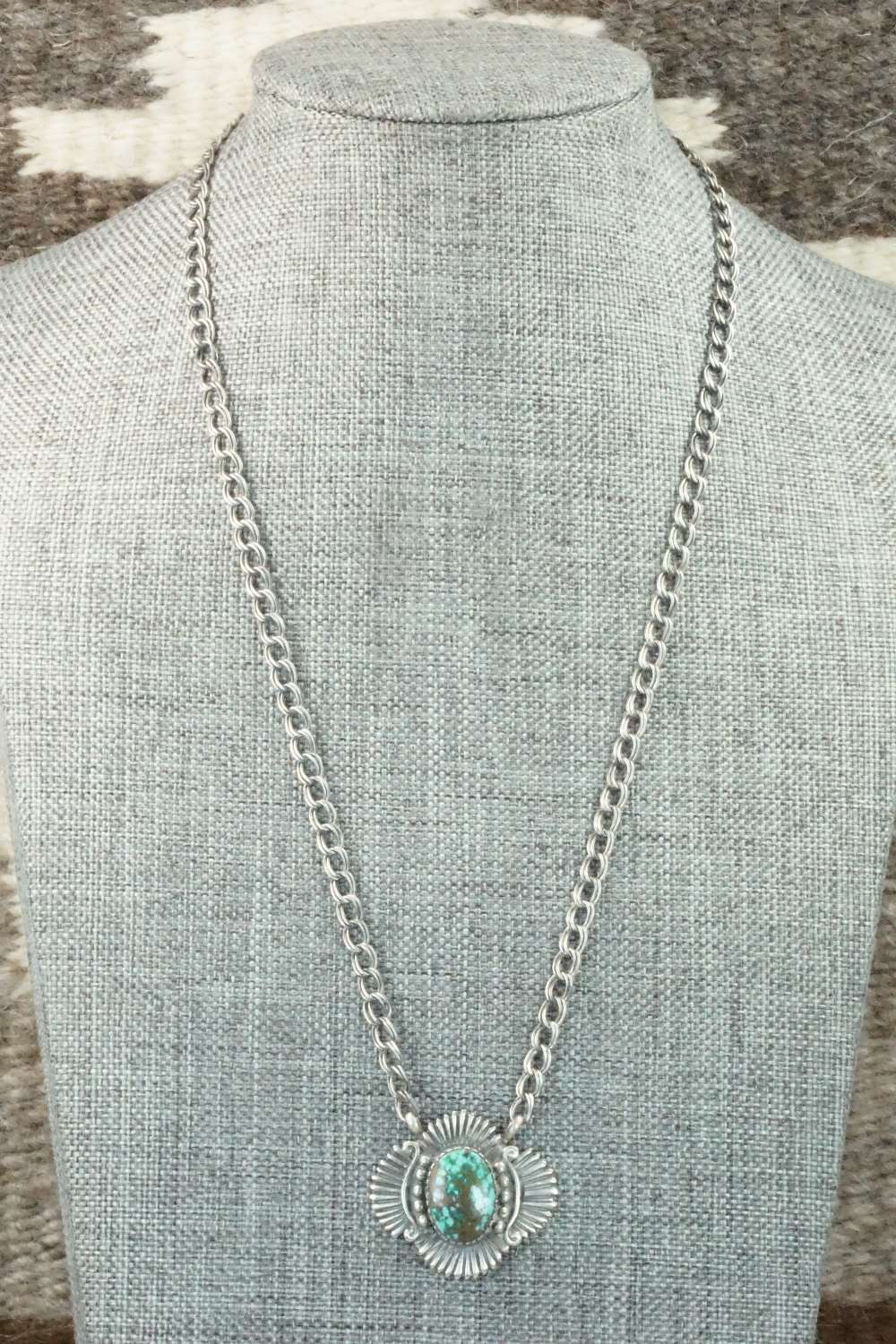 Turquoise & Sterling Silver Necklace - Navajo