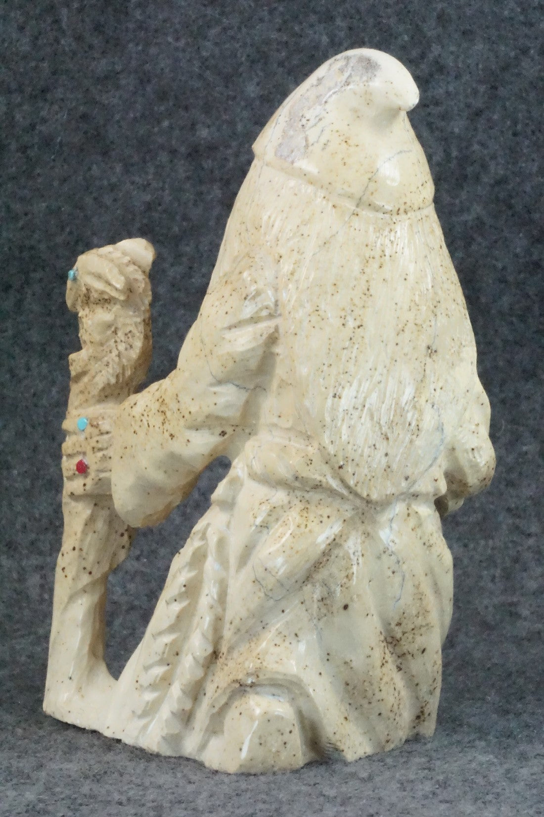 Wizard Zuni Fetish Carving - Derrick Kaamasee