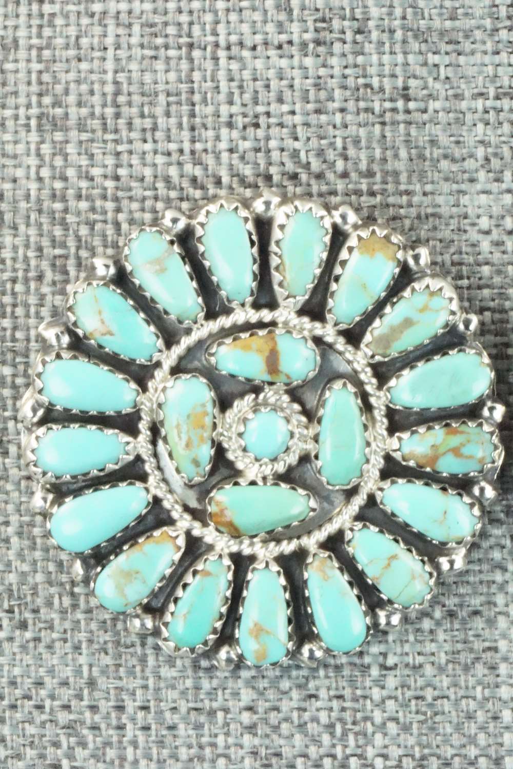 Turquoise & Sterling Silver Earrings - Zeita Begay