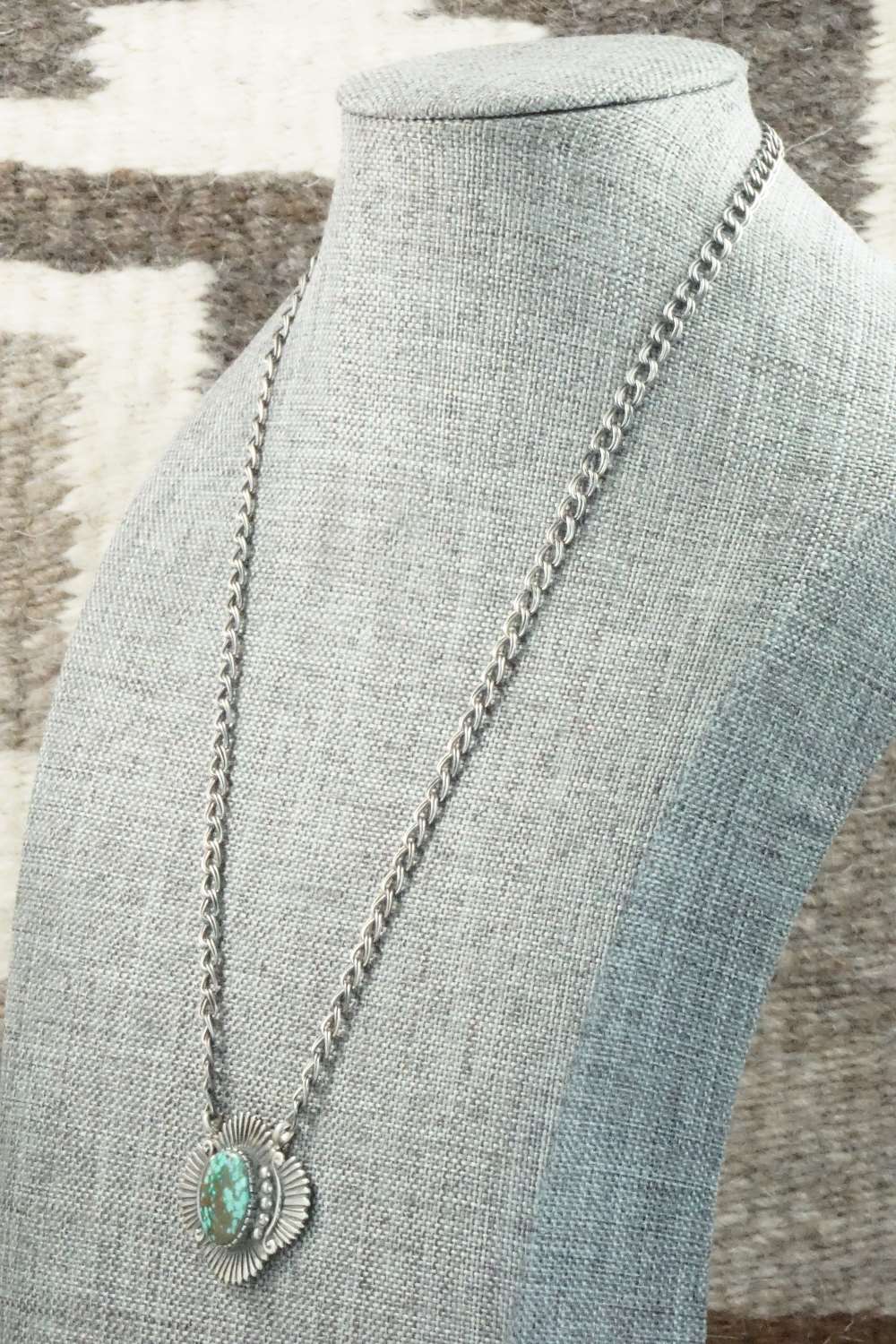 Turquoise & Sterling Silver Necklace - Navajo