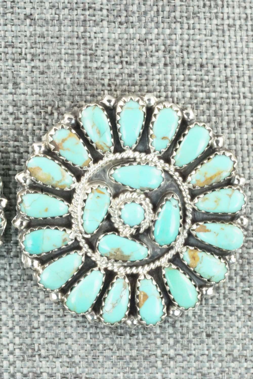 Turquoise & Sterling Silver Earrings - Zeita Begay