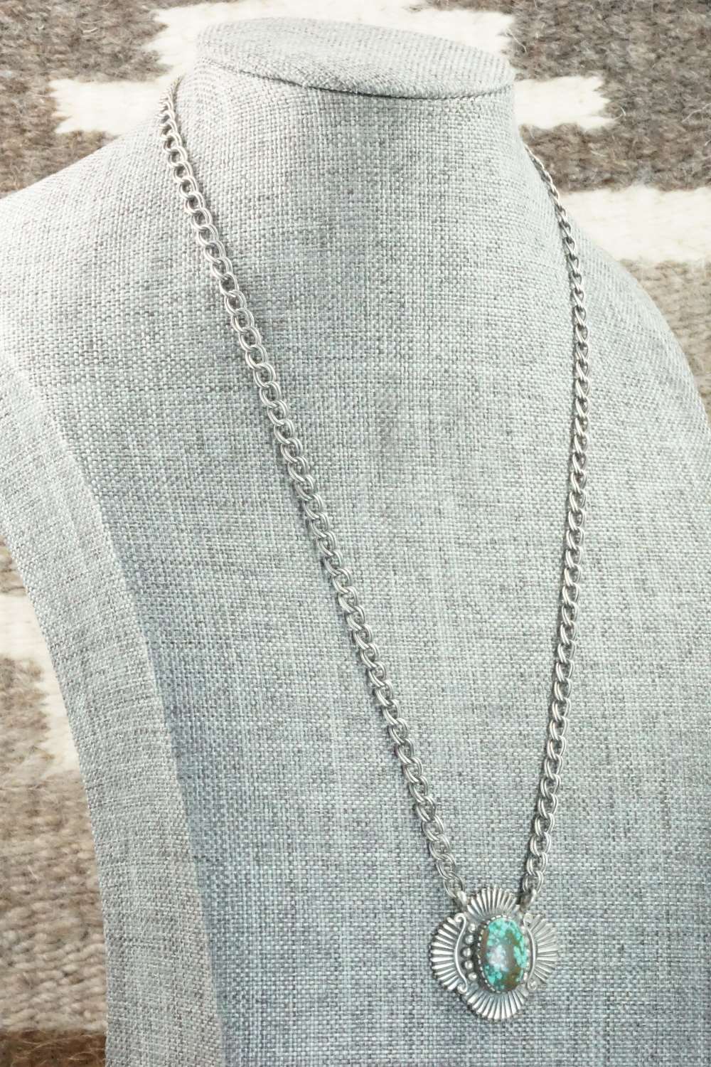 Turquoise & Sterling Silver Necklace - Navajo